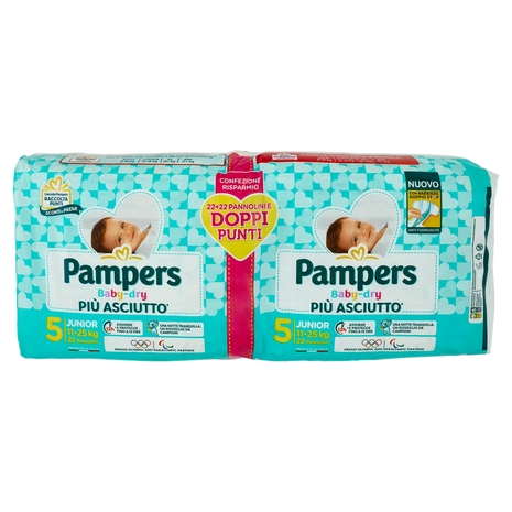 Pampers Baby-dry Junior 22+22 pz